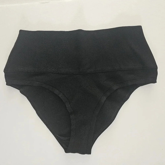 Skims Knit Beachwear High Waisted Bottom - Onyx - Picture 3 of 6